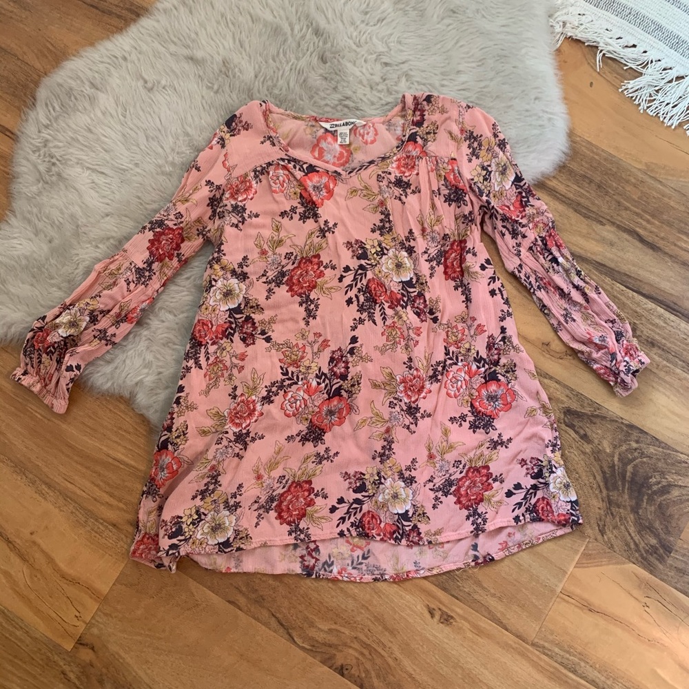 Billabong girls floral tunic size extra small